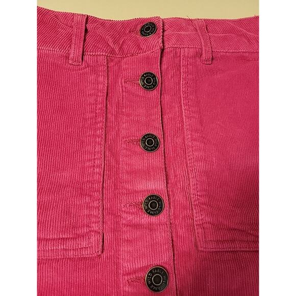 Wild Fable Corduroy‎ Mini Skirt Button Front Y2K Retro Indie Colorful 70s Size 6 - Picture 4 of 9